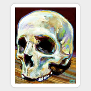 Spooky Gothic Skull by Robert Phelps Sticker